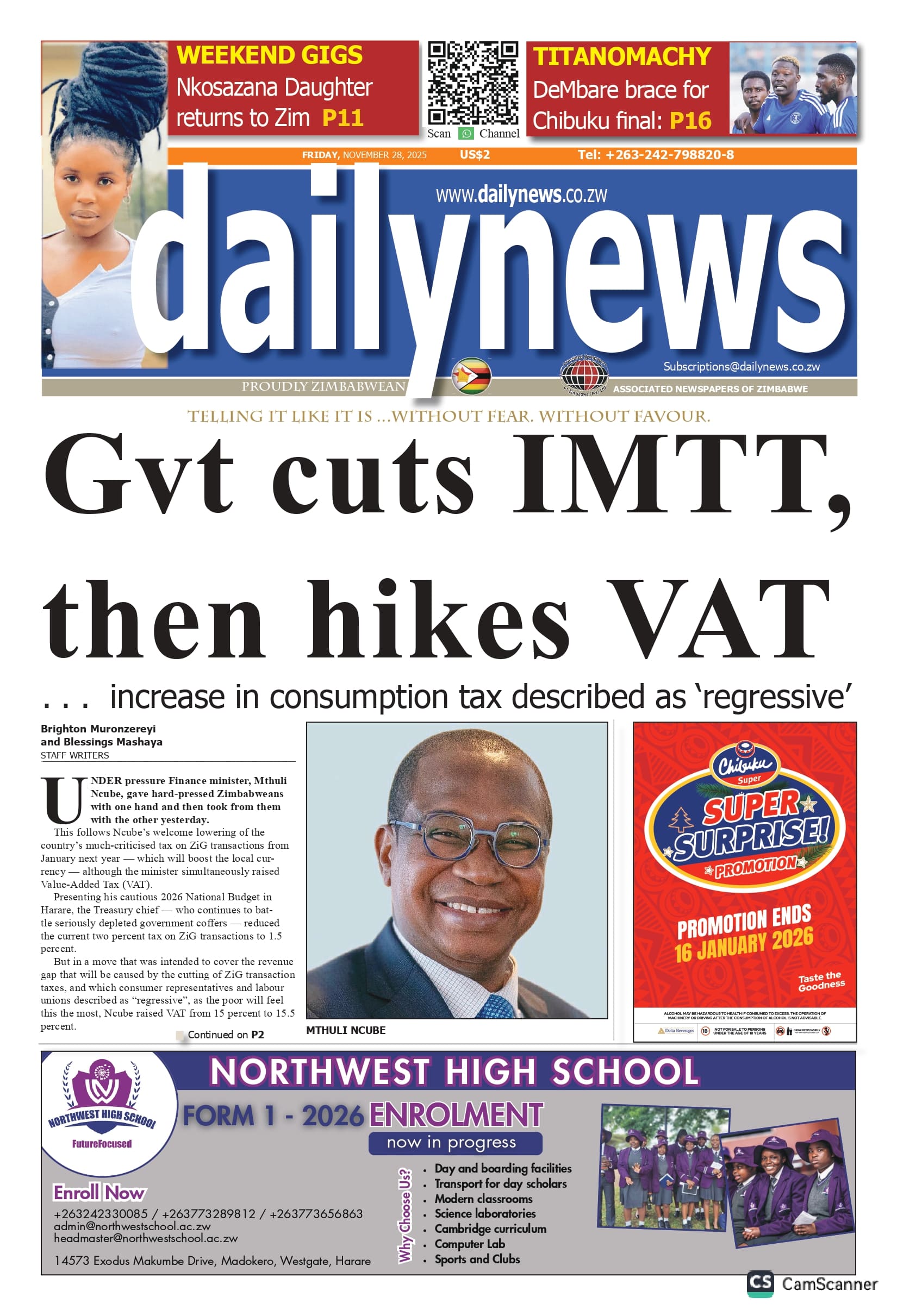 Friday 28 November 2025